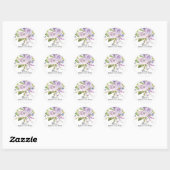 Spring Lavendel Bloemen Vrijgezellenfeest Envelope Ronde Sticker (Vel)