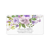 Spring Lavendel Paarse retour adreslabel Etiket (Voorkant)