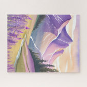 Spring Lavender | Glacier National Park Watercolor Legpuzzel (Horizontaal)