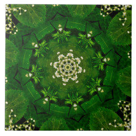 Spring Leaves and Flowers Keramische Tegel Tegeltje