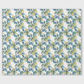 Spring Leaves Botanical Wrapping Paper Cadeaupapier (Vlak)