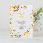 Spring Leaves Floral Natuur Bruiloft Kaart (Staand voorkant)