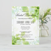 Spring Leaves Garden Floral Bridal Luncheon Kaart (Staand voorkant)