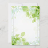 Spring Leaves Garden Floral Bridal Luncheon Kaart (Achterkant)