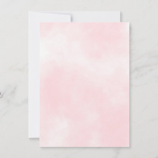 Spring Leaves Groen Roze Baby shower Gedicht Bedankkaart (Achterkant)