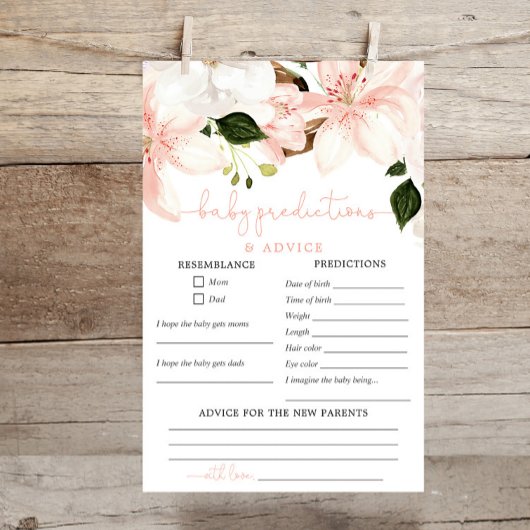 Spring lelies roze Baby voorspellingen advies kaar