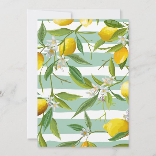 Spring Lemon Bruids Douche Uitnodigingen (Achterkant)