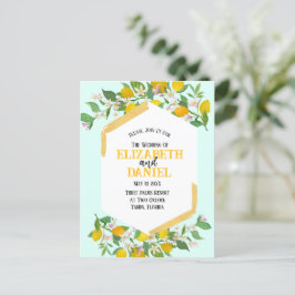 Spring Lemons Briefkaart bruiloft uitnodiging