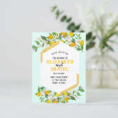Spring Lemons Briefkaart bruiloft uitnodiging (Staand voorkant)