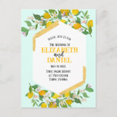 Spring Lemons Briefkaart bruiloft uitnodiging (Voorkant)