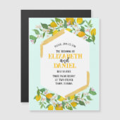 Spring Lemons Magnetische Huwelijksuitnodiging (Voorkant / Achterkant)