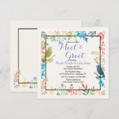 Spring Lijst Meet & Greet Invitation Kaart (Voorkant / Achterkant)