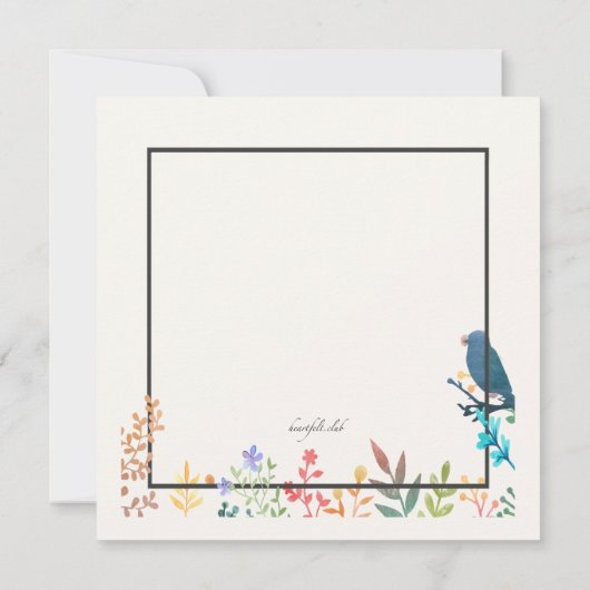 Spring Lijst Meet & Greet Invitation Kaart (Achterkant)