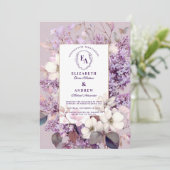 Spring Lila Bloom Romantische Bloemenviering Kaart (Staand voorkant)