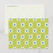 Spring Lime Green Blue Circles Moederdag Gift Briefkaart (Voorkant / Achterkant)