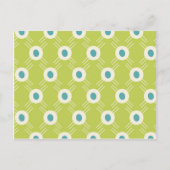 Spring Lime Green Blue Circles Moederdag Gift Briefkaart (Voorkant)