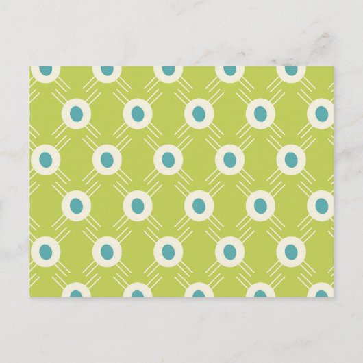 Spring Lime Green Blue Circles Moederdag Gift Briefkaart (Voorkant)