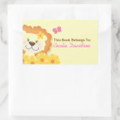 Spring Lion (geel) Boek Bord Sticker (Tas)