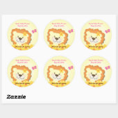 Spring Lion (geel) ronde aangepaste gunst Sticker (Vel)