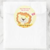 Spring Lion (geel) ronde aangepaste gunst Sticker (Tas)