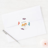 Spring Little Chicken Floral Baby shower Ronde Sticker (Envelop)