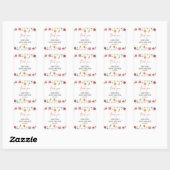 Spring Little Wildflower Baby shower Bedankt Vierkante Sticker (Vel)