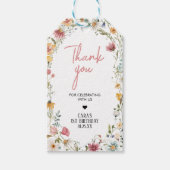 Spring Little Wildflower Verjaardagsfeest Favoriet Cadeaulabel (Voorkant)