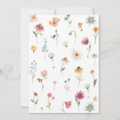 Spring Little Wildflower Verjaardagsfeestje Kaart (Achterkant)