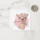 Spring Llama Notitiekaartje (Voorkant / Achterkant in situ)