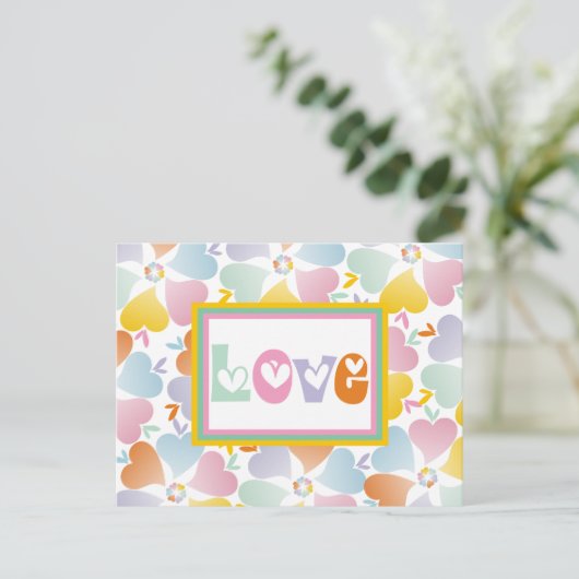 Spring Love Briefkaart (Staand voorkant)