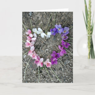 Spring Love in het Paarse Feestdagen Kaart