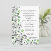 Spring Love Invitation Kaart (Staand voorkant)