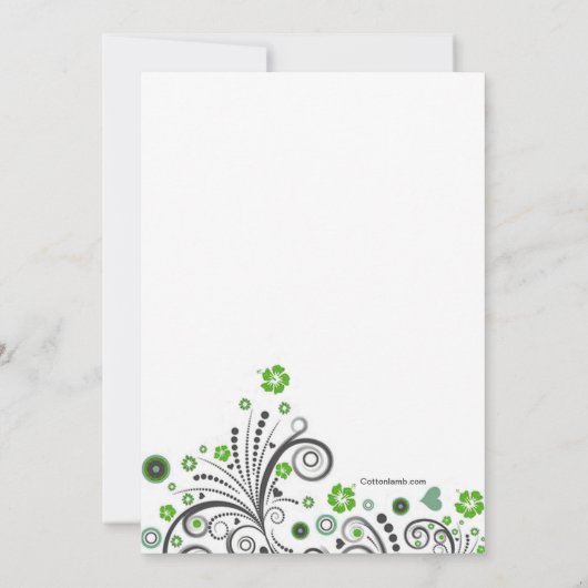 Spring Love Invitation Kaart (Achterkant)