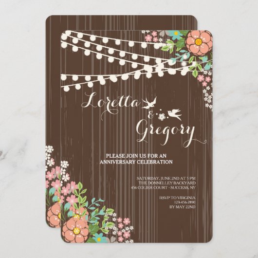 Spring Love Invitation Kaart (Voorkant / Achterkant)