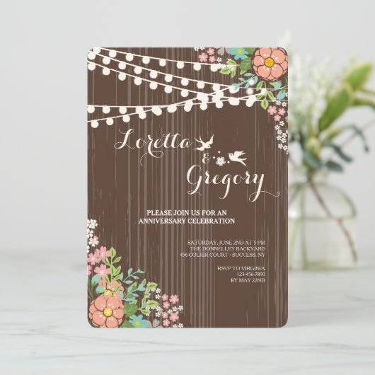 Spring Love Invitation Kaart (Staand voorkant)