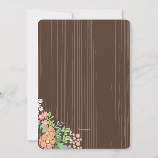 Spring Love Invitation Kaart (Achterkant)