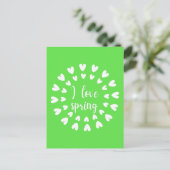 Spring Love, Little Hearts Briefkaart (Staand voorkant)