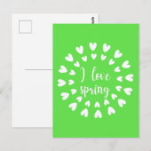 Spring Love, Little Hearts Briefkaart (Voorkant / Achterkant)