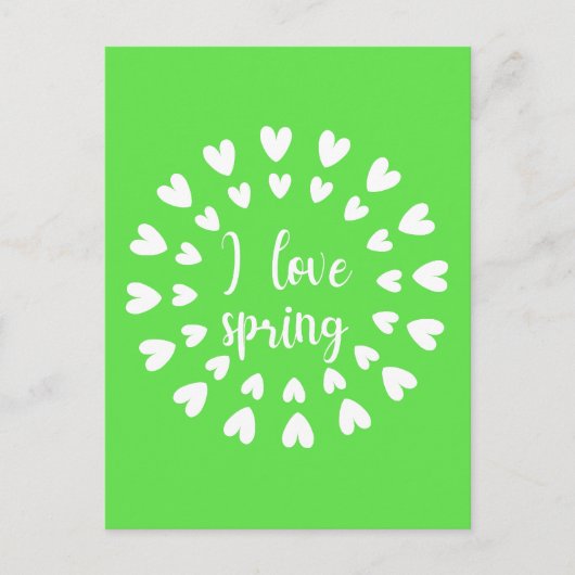 Spring Love, Little Hearts Briefkaart (Voorkant)