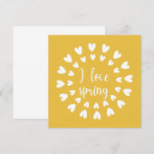 Spring Love, Little Hearts Flat Kaart (Voorkant / Achterkant)