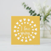 Spring Love, Little Hearts Flat Kaart (Staand voorkant)