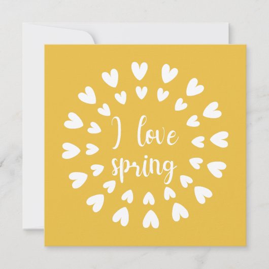 Spring Love, Little Hearts Flat Kaart (Voorkant)