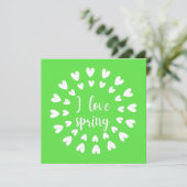 Spring Love, Little Hearts Flat Kaart (Staand voorkant)