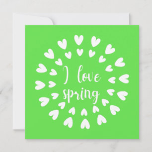 Spring Love, Little Hearts Flat Kaart