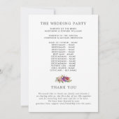 Spring Lush Bouquet Wedding Ceremony Program Kaart (Achterkant)