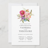 Spring Lush Bouquet Wedding Rehearsal Kaart (Voorkant)