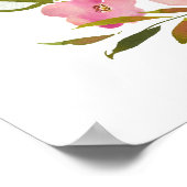 Spring Lush Floral Unplugged Wedding Ceremony Sign Poster (Hoek)