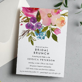 Spring Lush Flowers Bridal Brunch Wedding Kaart