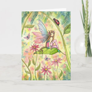 Spring Magic Schattigee fee en lieveheersbeestje F Kaart
