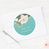 Spring Magnolia Bloem Boeket Ronde Sticker (Envelop)